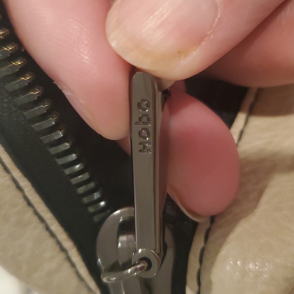 Cream HOBO Bag with Crescent Shape and Metal Hardware (24) - Picture 12 of 14